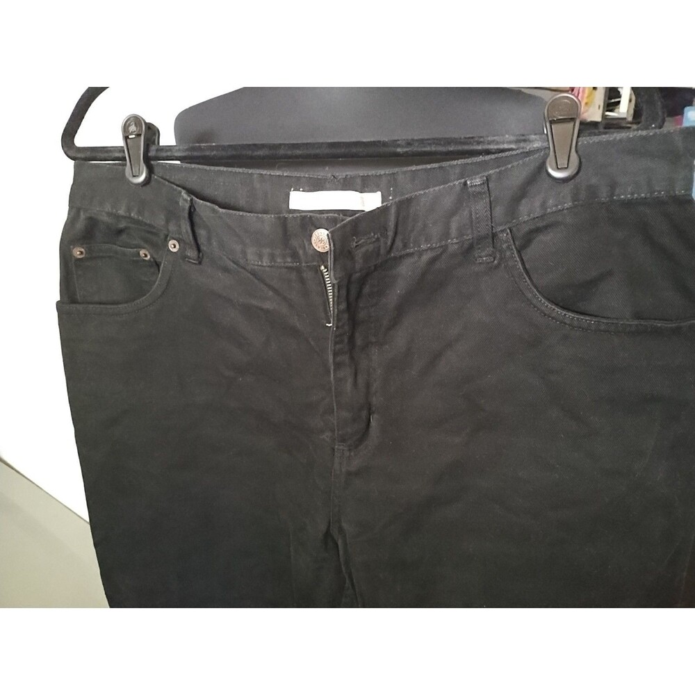 Bill Blass Easy Fit Jeans Black Women Size 18 - Picture 3 of 6